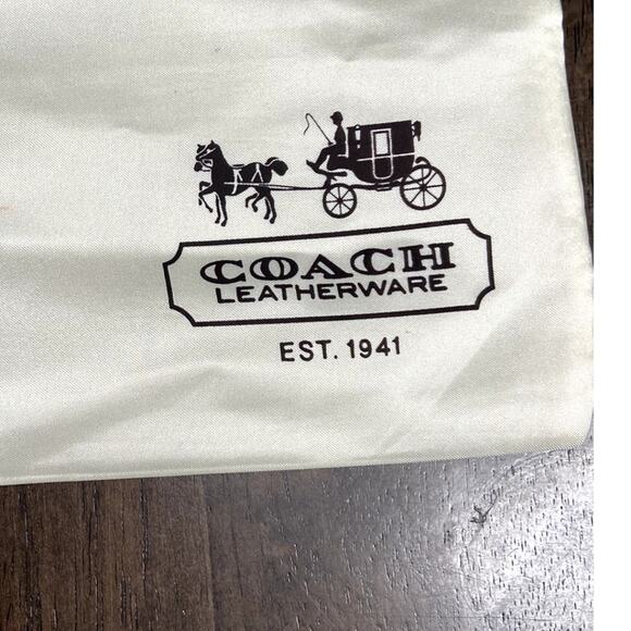 Coach Cream Drawstring Dust Bag 19.5 x15 – Logo Horse & Carriage - Picture 5 of 5